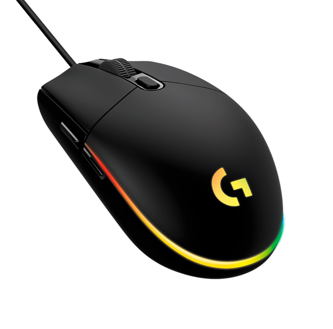 Mouse Lightsync G203 Logitech Negro, con cable